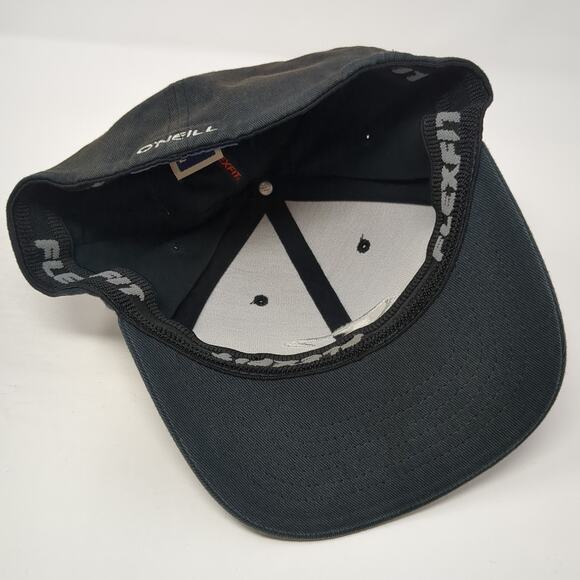 O'Neill Fitted Baseball Cap Black XL Embroidered Vented Holes Flexfit Yupoong - Picture 7 of 9